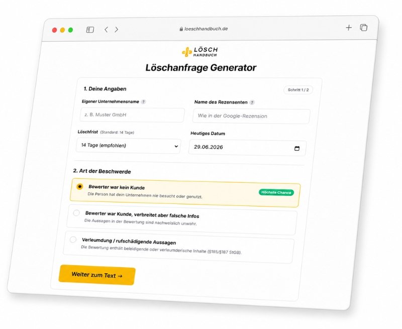 Löschanfrage Generator